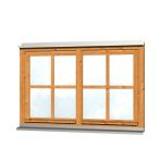 Skan Holz Doppelfenster für Carports, 132,4x82,1 cm - Eiche hell
