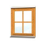 Skan Holz Einzelfenster für Carports, 69,1x82,1 cm - Eiche hell