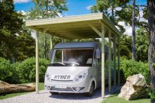 Skan Holz Caravan-Carport Friesland mit Aluminium-Dachplatten