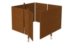Skan Holz Abstellraum C2 Profilschalung, 314x317 cm - Nussbaum