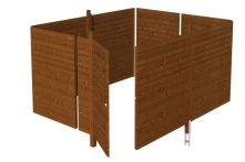 Skan Holz Abstellraum C4 Profilschalung, 378x317 cm - Nussbaum