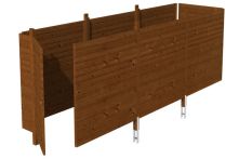 Skan Holz Abstellraum C5 Profilschalung, 573x164 cm - Nussbaum