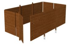 Skan Holz Abstellraum C6 Profilschalung, 573x317 cm - Nussbaum