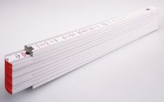 STABILA Holz-Gliedermaßstab Type 1707, 2 m, weiß, metrische Skala, mit Winkelschema, PEFC-zertifiziert