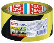 tesa® Signal Markierungsklebeband Universal gelb/schwarz, 55mm - 66m Rolle
