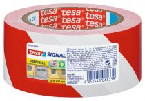 tesa® Signal Markierungsklebeband Universal rot/weiß, 50mm - 66m Rolle