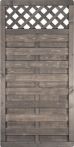 Sichtschutzzaun BARTEK, grau lasiert, 90 x 180 cm
