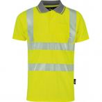 Vizwell Warnschutz-Poloshirt CoolPass mit senkrechten Reflektorstreifen