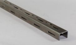 VOLFI Drainageprofil Aluminium mit Schlitzlöchern WD-C 25/17 mm - 2 m Länge