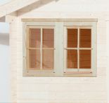 Weka Doppelfenster für Weka Gartenhaus 21/28 mm, 138x79 cm - Natur