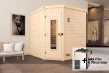 Weka Premium Massivholz-Sauna TURKU Natur - Sparset