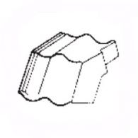 Braas Harzer Pfanne 7(BIG) Mansard-Giebelstein links (6512163) Novo Matt granit