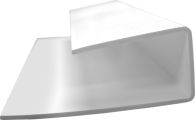 GroJa U-Randprofil - Zusatzprofil für Nut- und Federprofile| 17 mm Aufnahme | Weiß