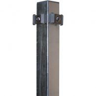 Hadra Eck-Pfosten für Doppestabmatten Zaunset SMALL, Verzinkt für Zaunhöhe: 83 cm (L:1200 mm)