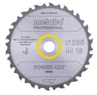 Metabo Sägeblatt power cut wood - professional, 235x2,6/1,8x30, Z18 FZ/FA 10° (628492000)