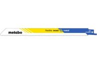Metabo 5 Säbelsägeblätter, Holz+Metall, Serie flexible, 225x 0,9 mm, BiM, 1,8-2,6 mm/ 10-14 TPI (631495000)
