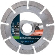 NOZAR Diamant-Trennscheibe 125x22,23 mm für Beton Klinker Riemchen Dachpfannen | 9 Segmente
