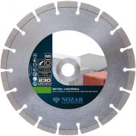 NOZAR Diamant-Trennscheibe 230x22,23 mm für Beton Klinker Riemchen Dachpfannen | 9 Segmente