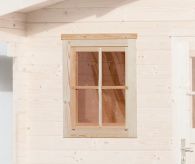 Weka Einzelfenster für Weka Gartenhaus 21/28 mm, 69x79 cm - Natur