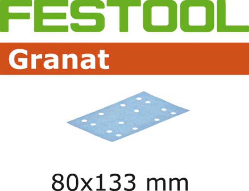0V Festool Feuille abrasive 80 x 133 - Grain P60 bleu STF STF 80x133 P60 GR/50 
